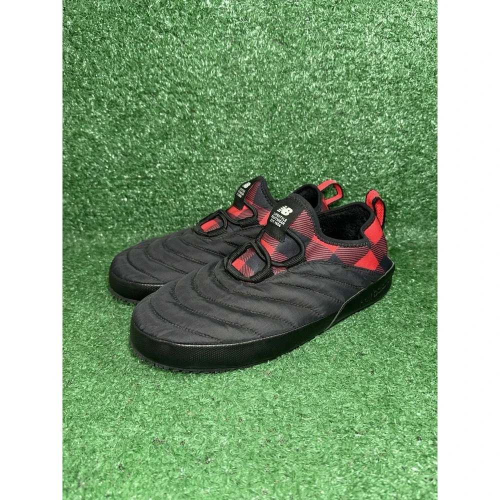 New Balance Mens 7 Caravan Moc Black‎ Red Slip On Shoes Comfort Walking Sneakers